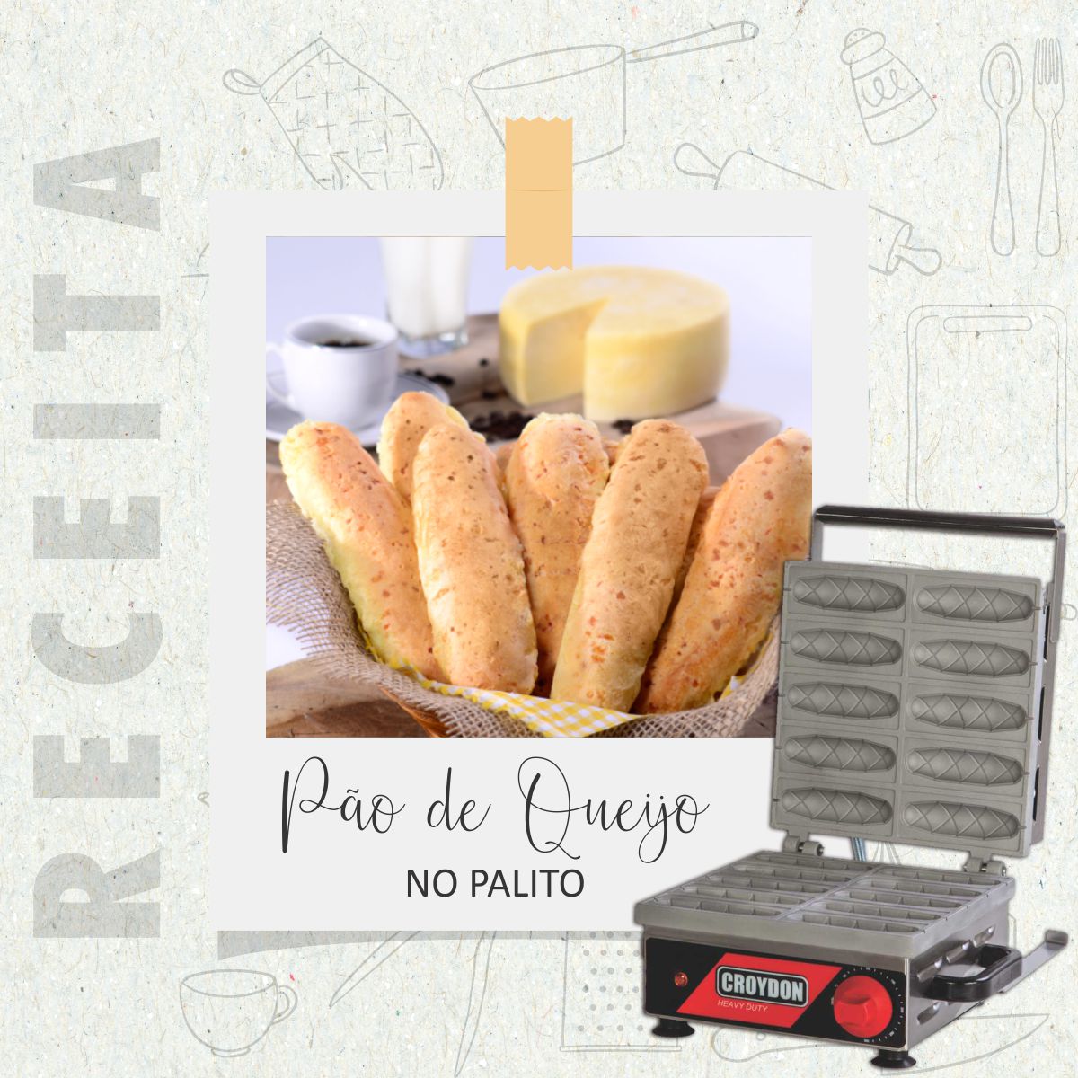 RECEITA: PÃO DE QUEIJO NO PALITO (crepito)