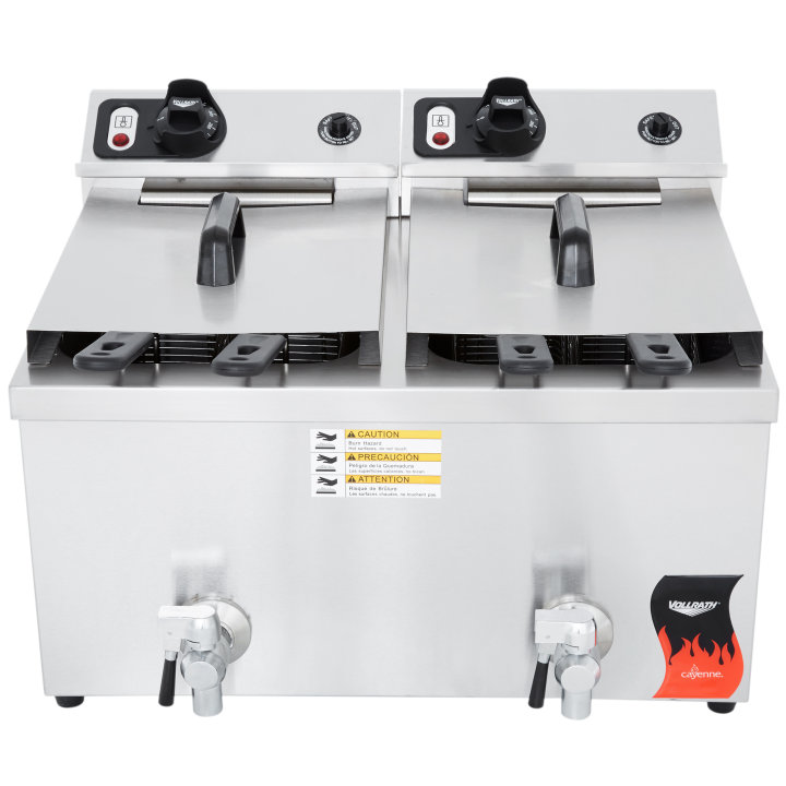 Fritadeira profunda Cayenne® de bancada média de 208 a 240 volts e 15 poços de serviço duplo